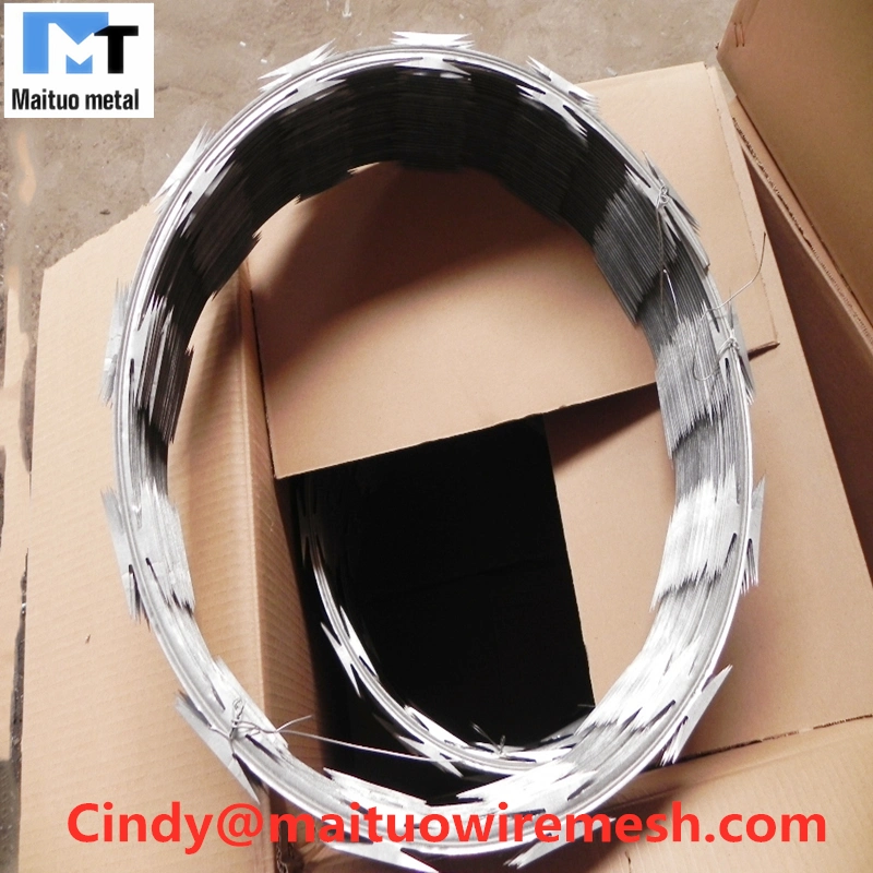 Razor Wire/Galvanized PVC Coated Concertina Razor Wire/Barbed Razor Wire Bto-22/Cbt-60 Cbt-65 Factory Sales Brand